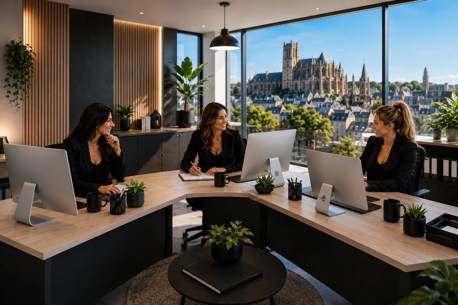 Bureau Diagnostic Immobilier Le Mans avec vue sur la cathédrale du Mans